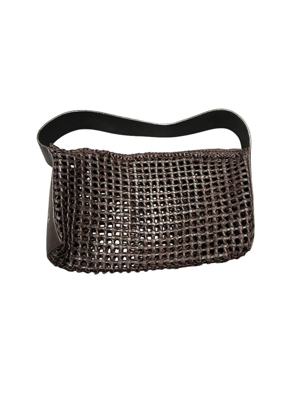 ST. AGNI Macrame Mesh Bag in Chocolate